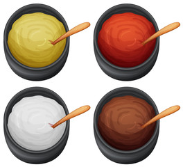 A Set of Different Sauce