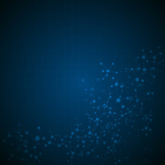 Molecular structure background. Genetic and science research.