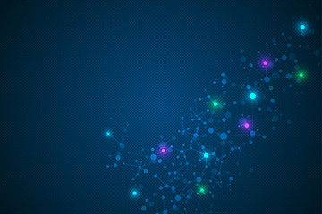 Molecular structure background. Genetic and science research.