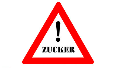 Zucker Warnzeichen