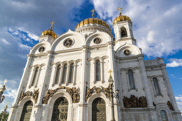 Fototapeta na wymiar The Cathedral of Christ the Savior in Moscow, Russia