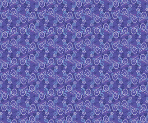 Seamless pattern with curls and spirals. Pattern for packing and textiles.