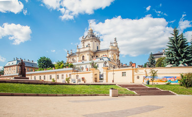 Fototapeta na wymiar Lviv, Ukraine . St. George Cathedral in Lviv