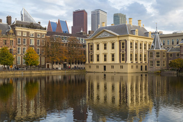 Hague city. Building of the Parliament. Binnenhof. Netherlands.