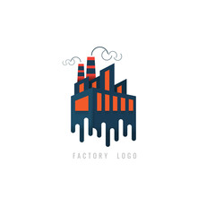 Fototapeta premium factory logo Creative concept for web. graphic representation of idea of internet media projects creation. vector. on white background. icon. symbol