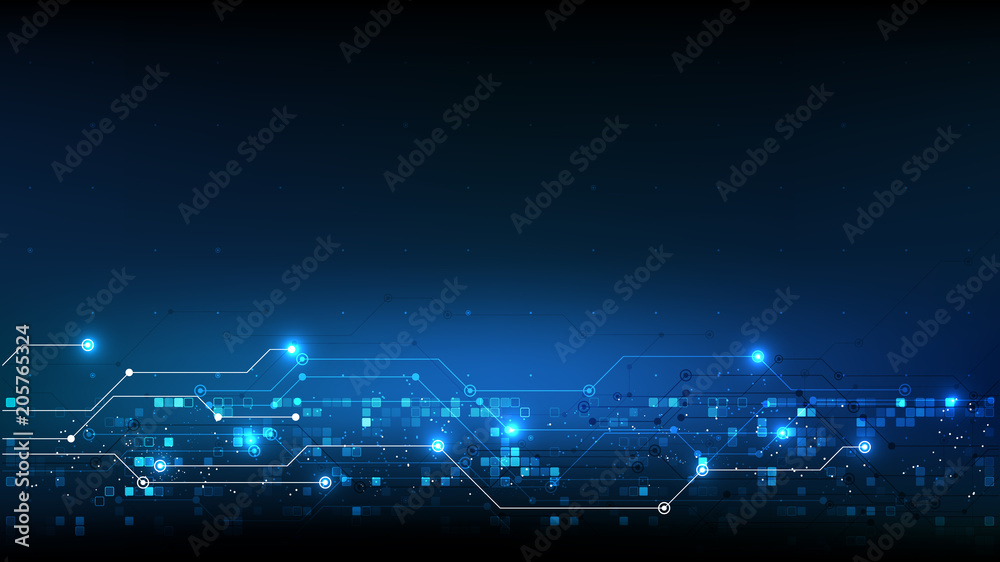 Wall mural vector abstract background technology illustration communication data security