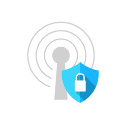 vector technology illustration communication data security flat