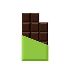 Realistic chocolate bar isolated on white background. Packaging. Mock up. Vector illustration.