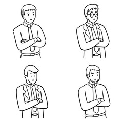 vector set of businessman