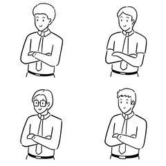vector set of businessman