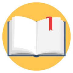 Buch offen Flat Design Icon 