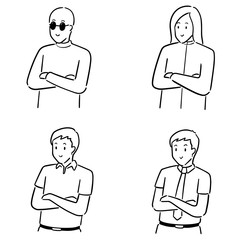 vector set of people