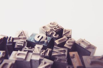 old metal letters