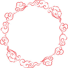 clouds background border