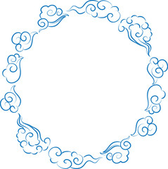 clouds background border