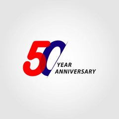 50 Year Anniversary Vector Template Design Illustration