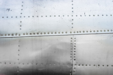 Aluminum sheets on the old plane