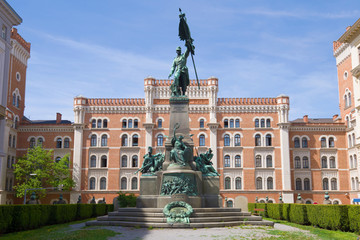 Fototapeta premium A monument in honor of a victory of the Austrian army in fight at Zenta in 1697, Vienna