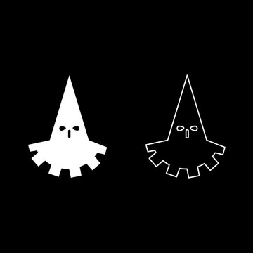 Executioner hangman icon set white color illustration flat style simple image