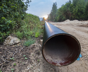 Gas Pipeline at Sunrise