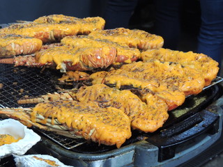 海老のウニソース焼き