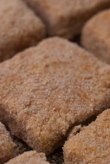 Frying Square Bread for Sandwich. Food Preparing pane in Pan with Oil. Food Ingredients. Restaurant.