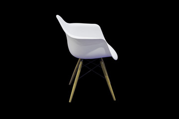 Modern chair isolated on black background,clipping path included.