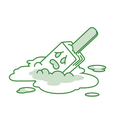 cartoon ice cream line vector illustration