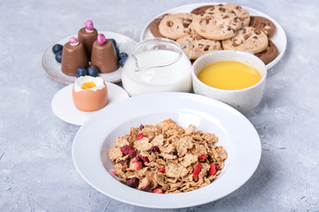 Home made crunch breakfast