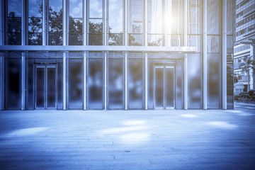 The modern buildings of the city skyscrapers.