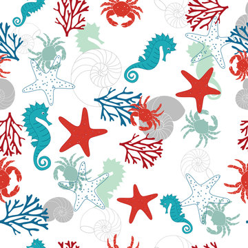 abstract pattern with sea horse
