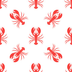 Fototapeta na wymiar simple lobster pattern