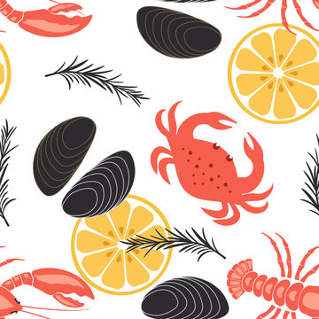 pattern with seafood