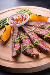 Grilled beef steak