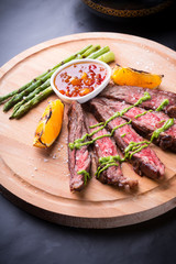 Grilled beef steak