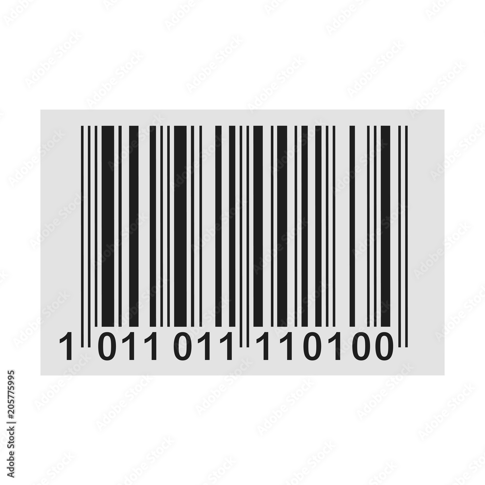 Poster barcode product distribution icon – stock vector