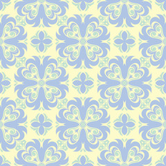 Floral beige colored seamless background