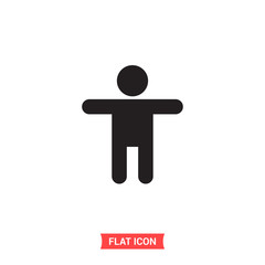 Accessibility vector icon, man symbol. Flat sign illustration for web or mobile app on white background