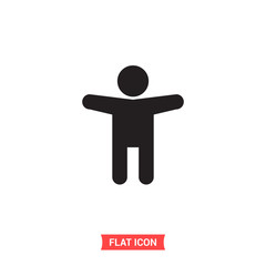 Accessibility vector icon, man symbol. Flat sign illustration for web or mobile app on white background