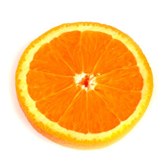 orange, top view, isolated