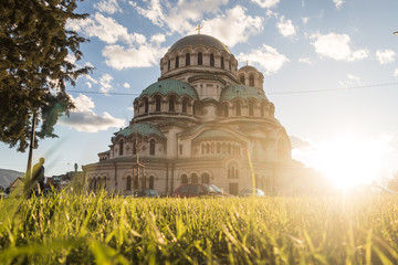 Exterior of Alexander Nevsky Cathedral in Sofia