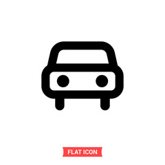 Commute vector icon, car symbol. Flat sign illustration for web or mobile app on white background