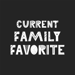 Current family favorite - Cute hand drawn nursery poster with lettering in scandinavian style.