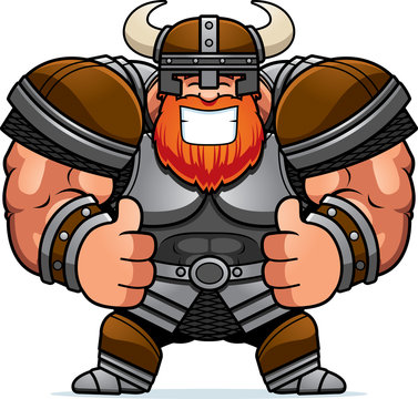 Cartoon Viking Thumbs Up