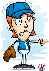 Angry Cartoon Baseball Player