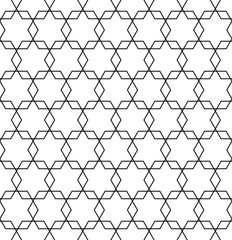 Fototapeta premium Seamless pattern geometric hexagons