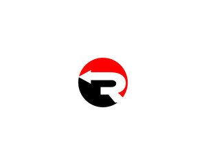 r letter arrow logo
