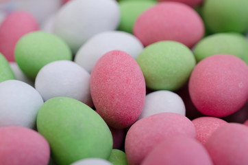 Background of multi-colored jelly close-up.