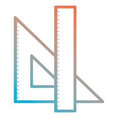 triangular geometric rules school vector illustration design