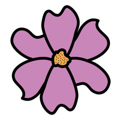 beautiful flower decorative icon vector illustration design